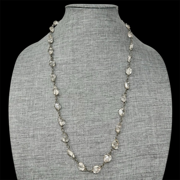 Vintage Jewelry - 70s Vintage Wire Wrapped Caged Quartz Necklace